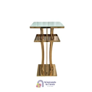 Mesa Auxiliar Decorativa Dorada