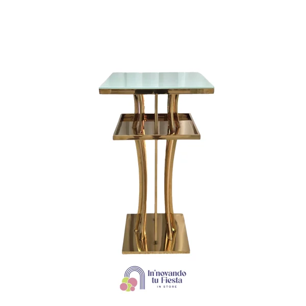 Mesa Auxiliar Decorativa Dorada