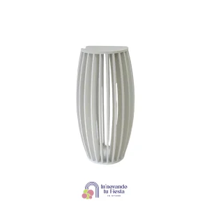 Pedestal Decorativo con Listones Verticales