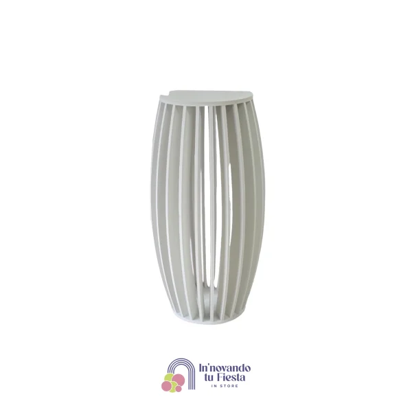 Pedestal Decorativo con Listones Verticales